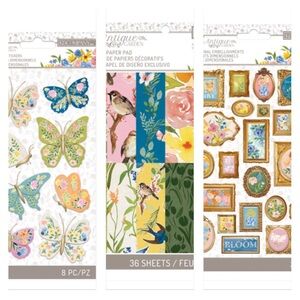 Lot of 3 K & Company Antique Garden Collection Ephemera, paper, sticker packages